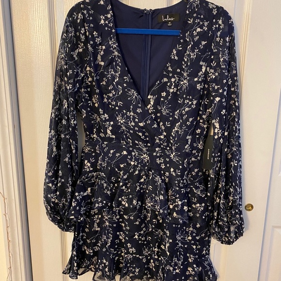 Lulus Wished for This Navy Floral Dress - Picture 6 of 8